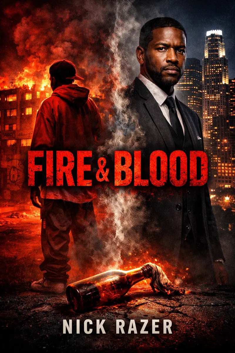 Fire & Blood: Bangin In L.A. book cover by Nick Razer