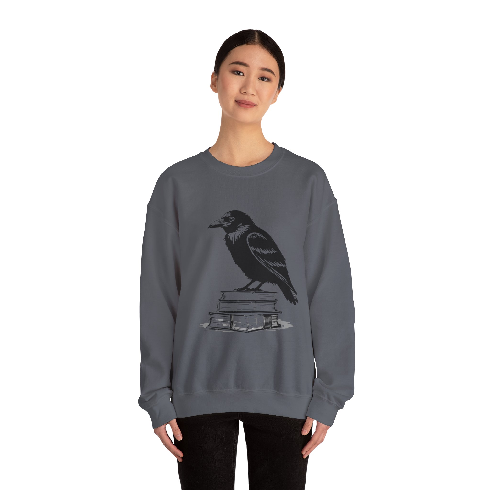 Raven on Books Crewneck Sweatshirt 32 Raven on Books Crewneck Sweatshirt - Image 32