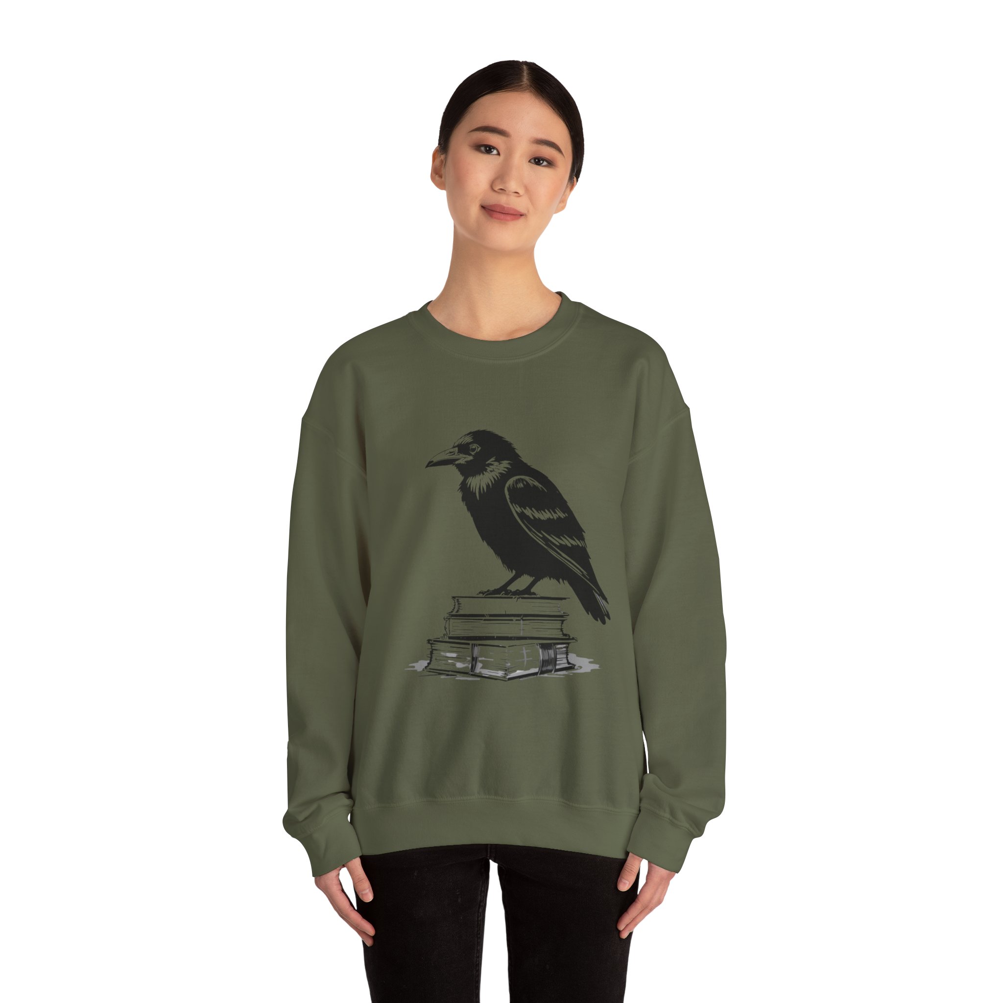 Raven on Books Crewneck Sweatshirt 16 Raven on Books Crewneck Sweatshirt - Image 16