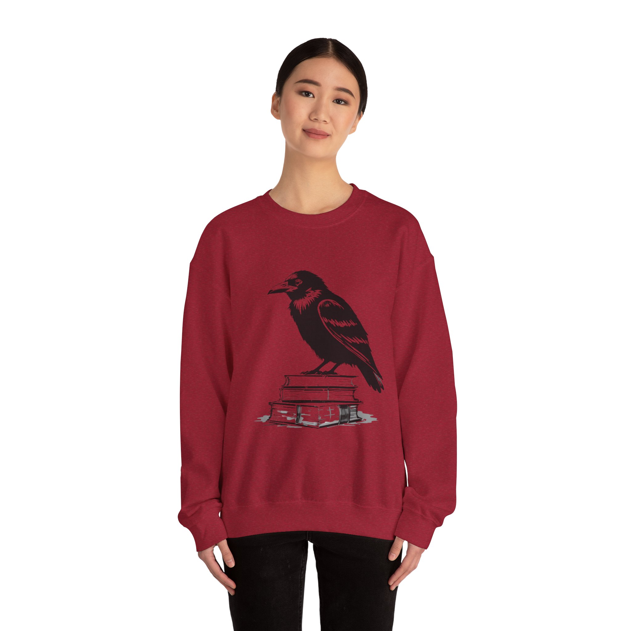 Raven on Books Crewneck Sweatshirt 40 Raven on Books Crewneck Sweatshirt - Image 40