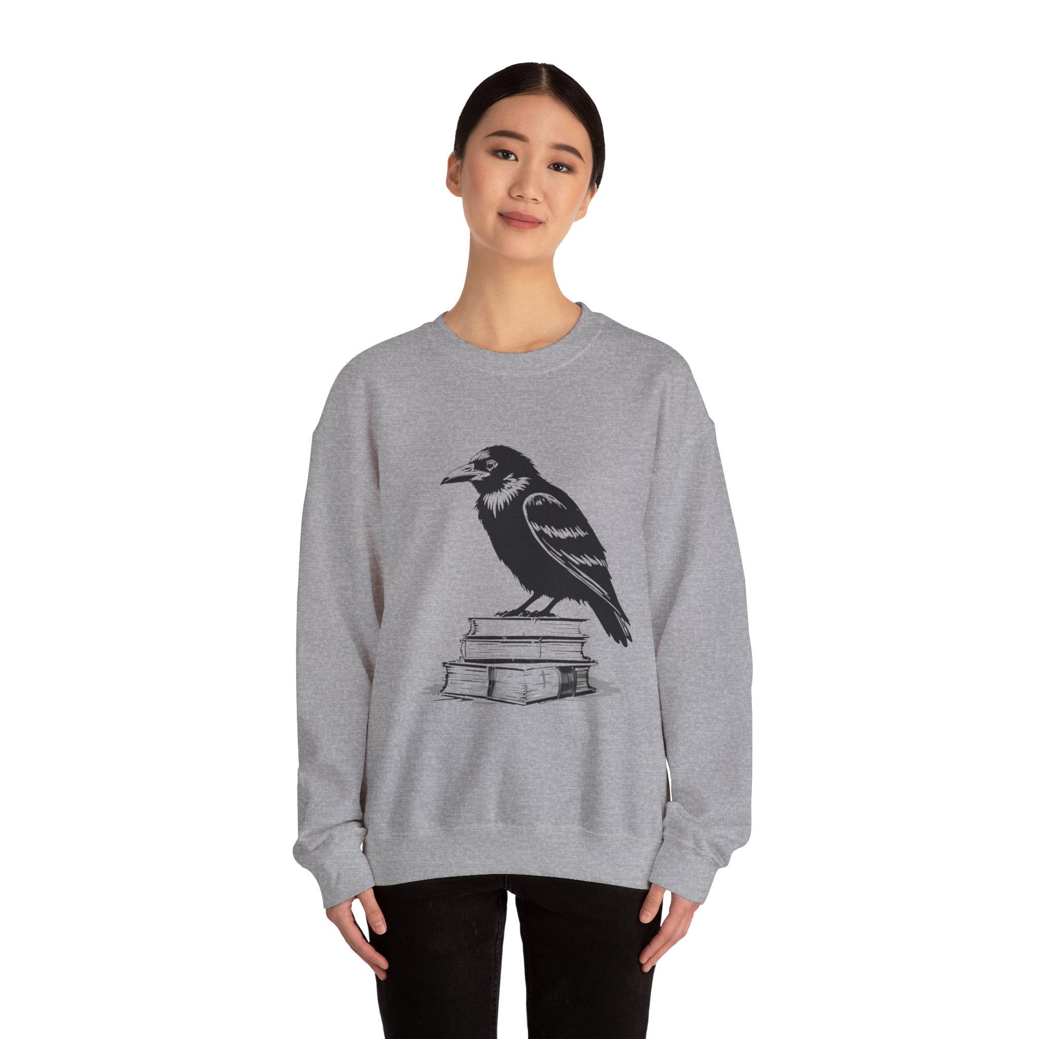 Raven on Books Crewneck Sweatshirt 12 Raven on Books Crewneck Sweatshirt - Image 12