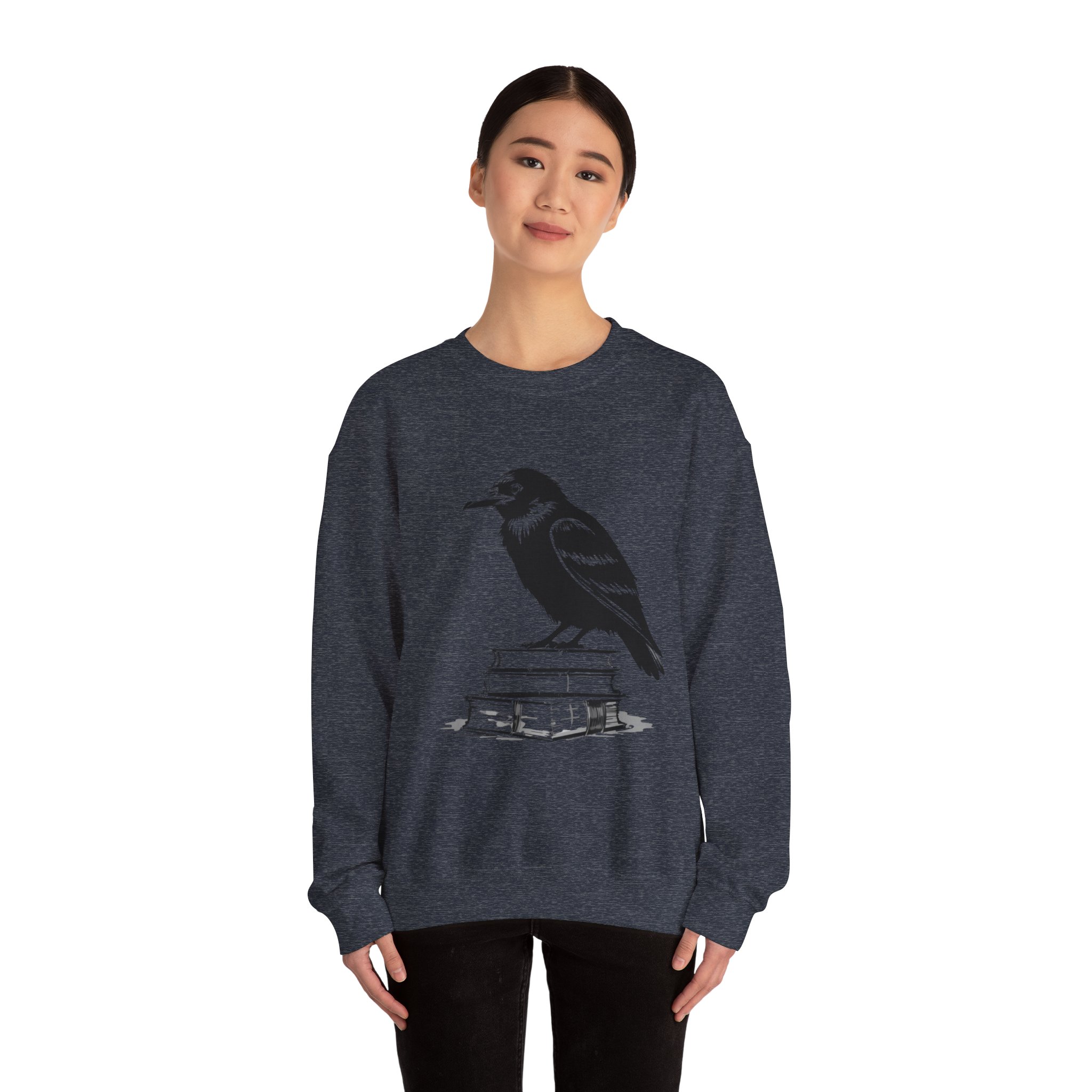 Raven on Books Crewneck Sweatshirt 28 Raven on Books Crewneck Sweatshirt - Image 28