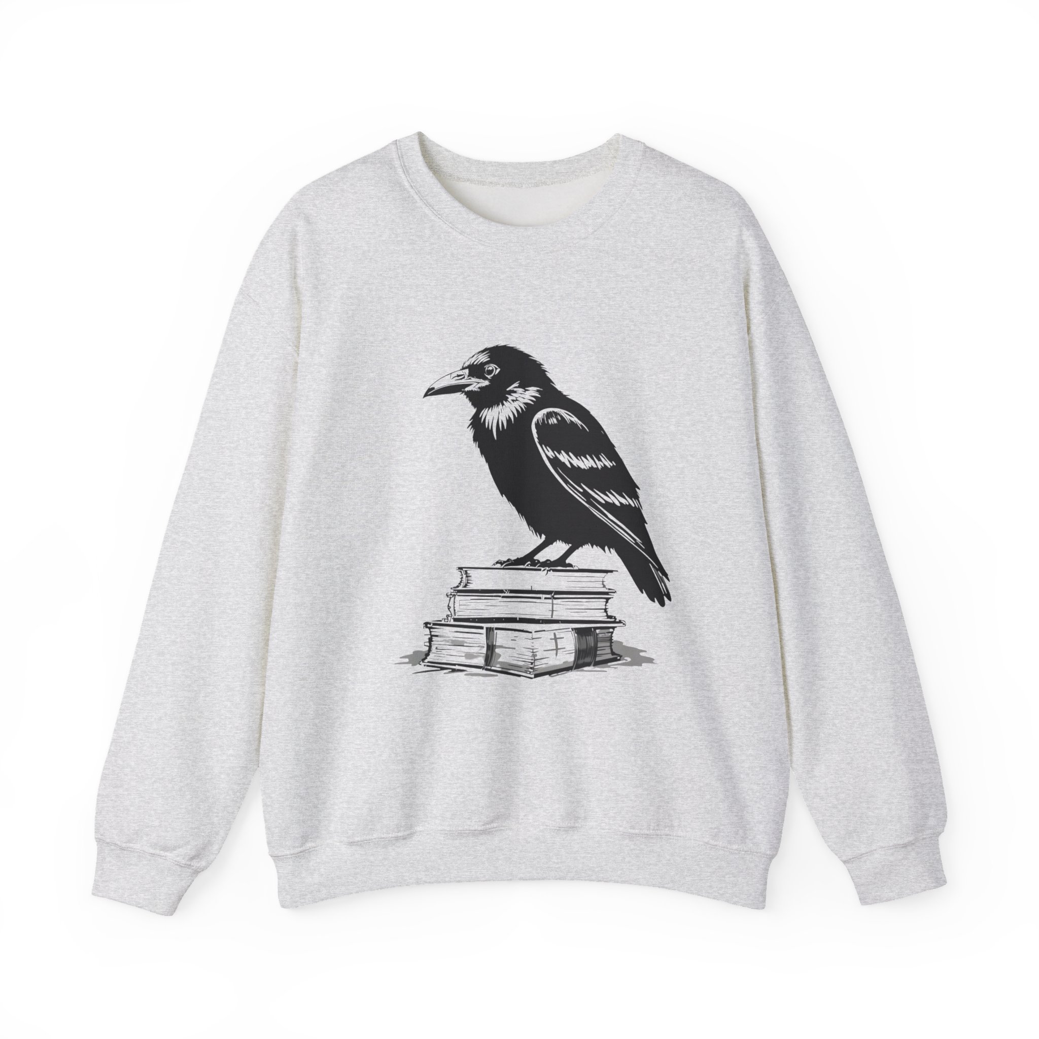 Raven on Books Crewneck Sweatshirt 5 Raven on Books Crewneck Sweatshirt - Image 5